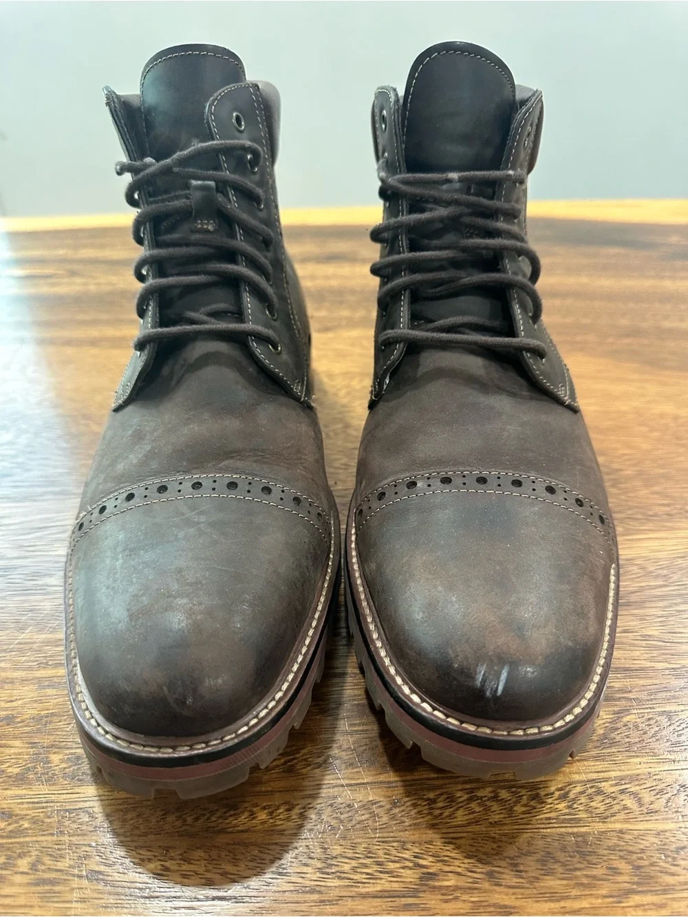 Warfield & Grand Presidio Cap Toe Brown Leather Dress Boots Men’s Sz 11.5 113806
